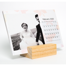 Load image into Gallery viewer, Wood desk photo calendar
